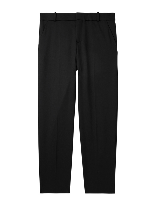 Photo: Balmain - Straight-Leg Cropped Wool-Twill Trousers - Black