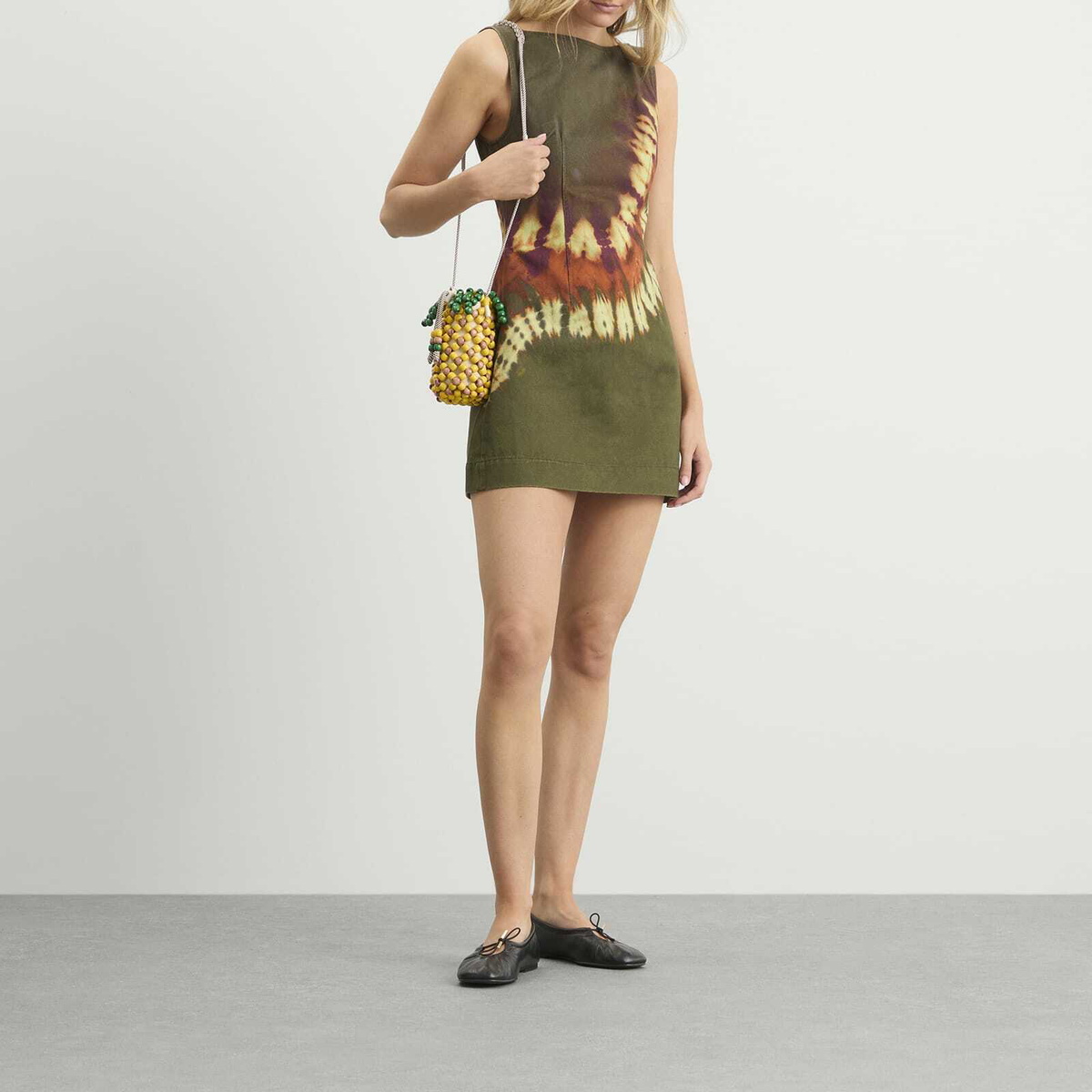 ALÉMAIS Women's Marilyn Denim Mini Dress in Khaki