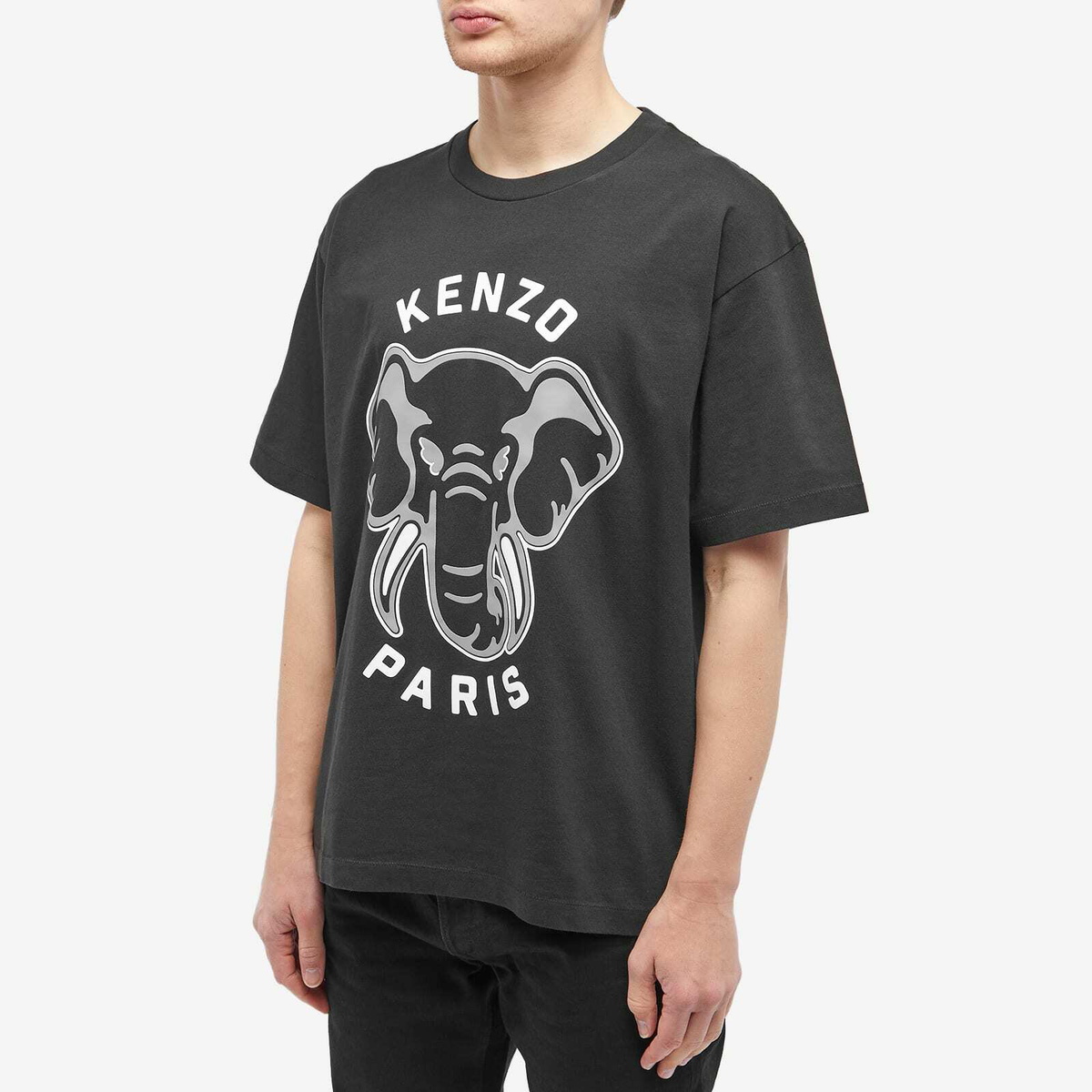 Kenzo Paris Logo Men's T-Shirt Black, White FE55TS1844SG-99J