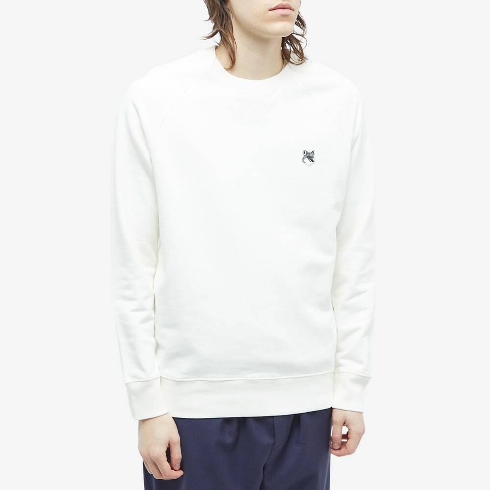 Maison Kitsuné Men's Grey Fox Head Patch Classic Sweatshirt in