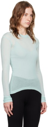 BITE Blue Ribbed Long Sleeve T-Shirt