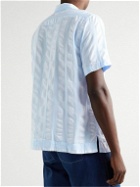 Oliver Spencer - Cuban Striped Organic Cotton-Gauze Shirt - Blue