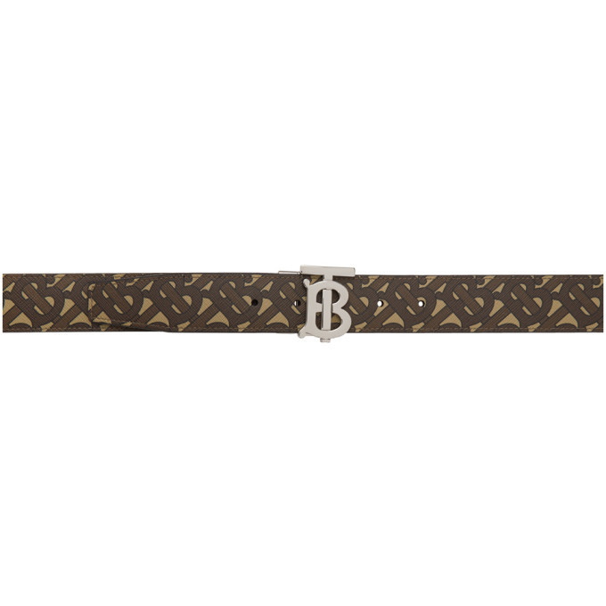 Photo: Burberry Reversible Brown E-Canvas Monogram TB Belt