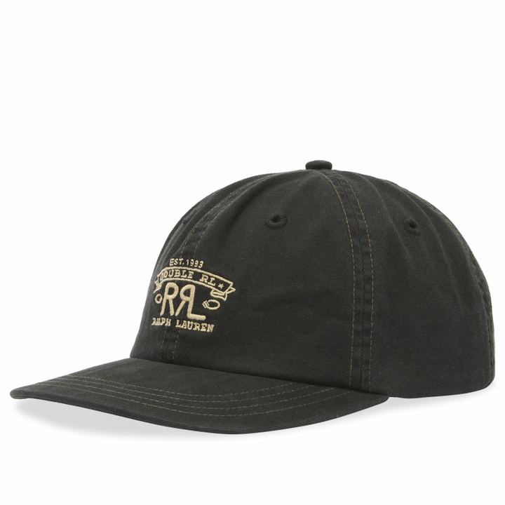 Photo: RRL Men's Ranch Logo Sportsman Cap in Black 