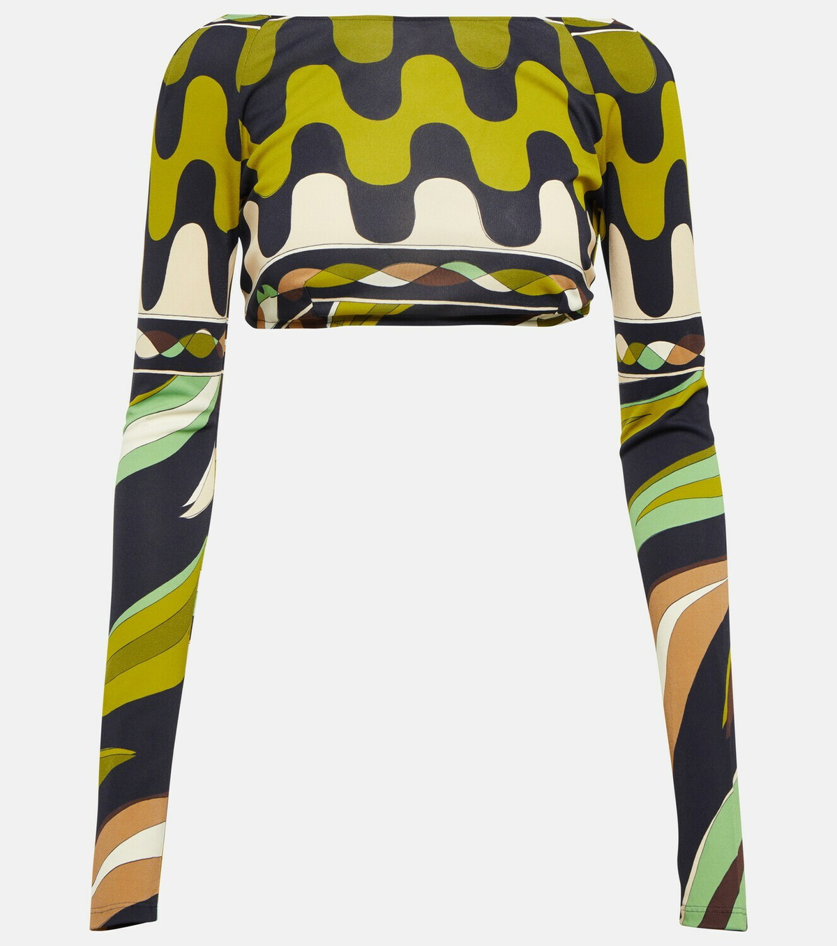 Pucci - Printed cropped shirt