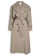 Skall Studio Mahsa Belted Cotton Trench Coat Stone
