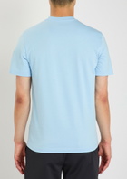 Moncler Logo-print Cotton T-shirt Light Blue