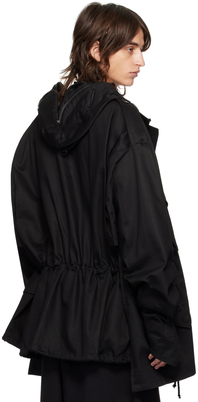 ジャケット・アウター VETEMENTS 19SS Black Mask Hooded Parka VETEMENTS Black Masked Jacket Vetements