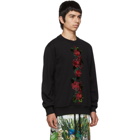 Dolce and Gabbana Black Roses Sweatshirt