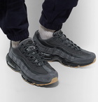 Nike - Air Max 95 SE Mesh, Leather and Suede Sneakers - Men - Navy