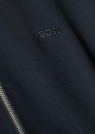 Boss Spence Hooded Cotton Sweatshirt Dark Blue