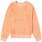 Sporty & Rich NY Tennis Club Terry Crew Sweat in Melon/White