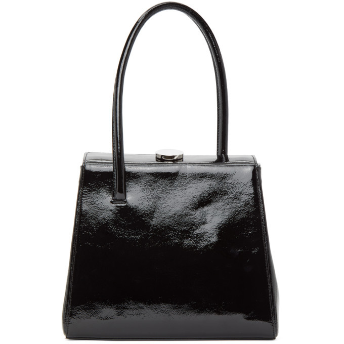 Little Liffner Black Naplak Patent Madame Bag