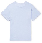 The Elder Statesman - Cotton and Cashmere-Blend T-Shirt - Light blue