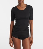 Calvin Klein Collection Ribbed-knit cotton-blend top