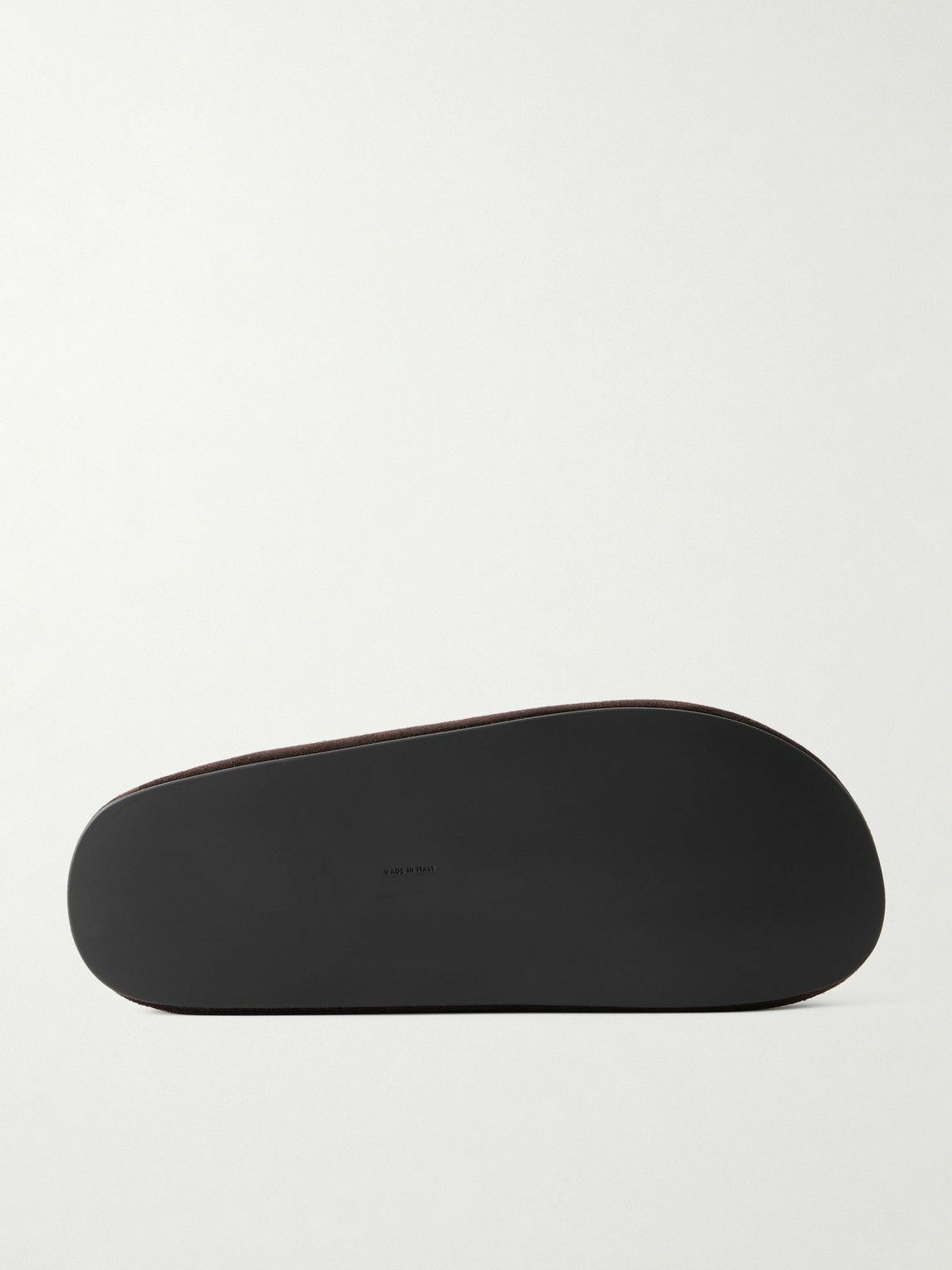 The Row - Hudson Suede Slippers - Brown