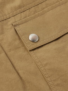 The Row - Frank Corduroy-Trimmed Brushed-Cotton Jacket - Brown