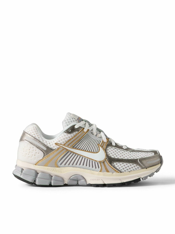 Photo: Nike - Zoom Vomero 5 Leather and Rubber-Trimmed Mesh Sneakers - Neutrals