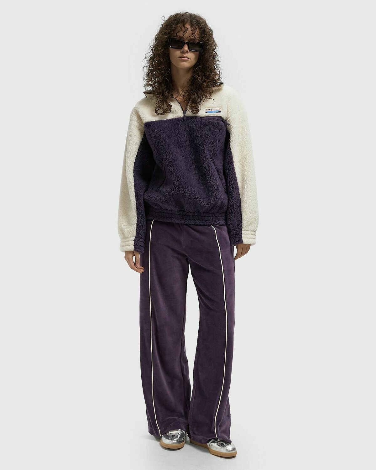 Lacoste TRACK PANTS Purple Womens Tracksuit Set