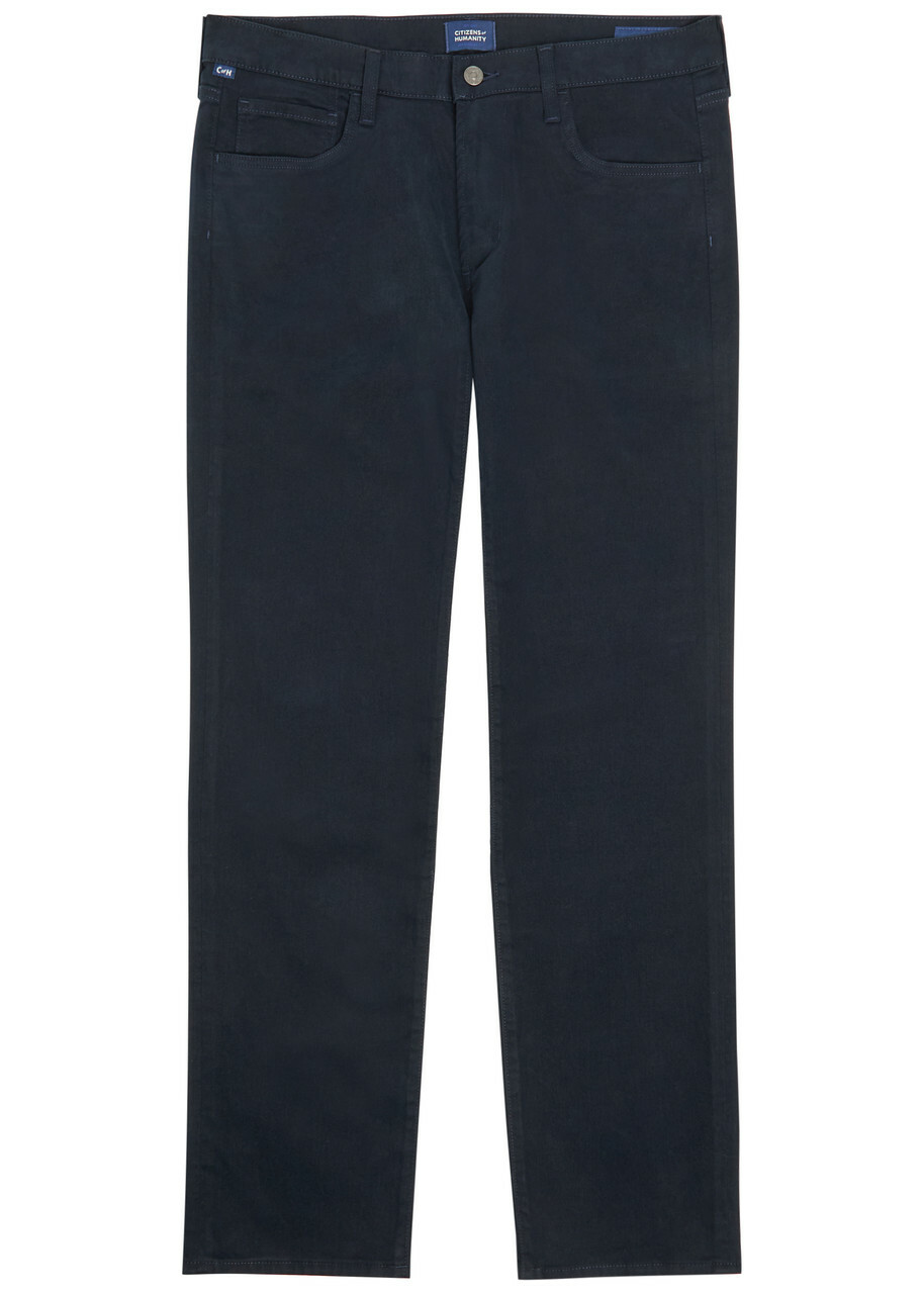 Citizens OF Humanity Elijah Straight-leg Stretch-twill Trousers Navy