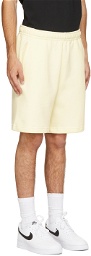 Nike Yellow & White Fleece Sportswear Club Shorts