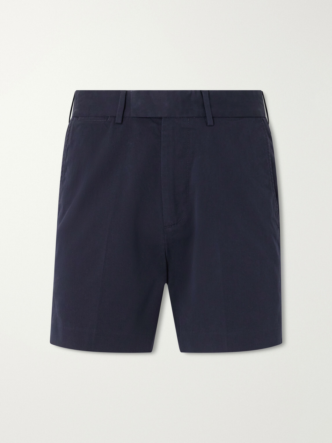 TOM FORD - Straight-Leg Cotton-Blend Twill Shorts - Blue