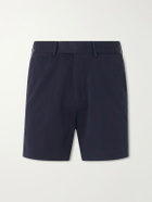 TOM FORD - Straight-Leg Cotton-Blend Twill Shorts - Blue