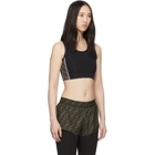 Fendi Black Forever Fendi Stamp Sports Bra