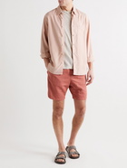 Mr P. - Cotton and Linen-Blend Twill Drawstring Shorts - Pink