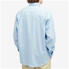 Auralee Men's Washed Finx Shirt in Sax Blue