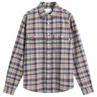 Adsum Men's Classic Plaid Work Shirt in Blue