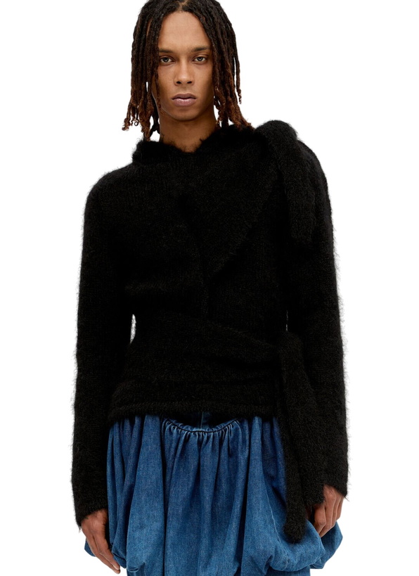 Photo: Aaron Esh Mohair Tied Hooded Sweater
