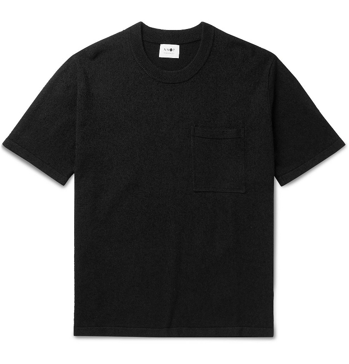 Photo: NN07 - Alfred Oversized Bouclé T-Shirt - Black