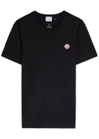 AN-Y1 Logo-embroidered Cotton T-shirt Black