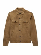 Sid Mashburn - Suede Overshirt - Brown