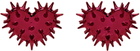 HUGO KREIT SSENSE Exclusive Pink Spiky Heart Earrings