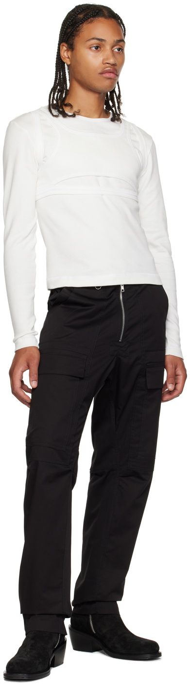Parnell Mooney White Layered Long Sleeve T-Shirt