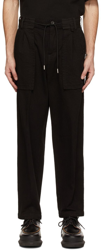 Photo: sacai Black Cotton Trousers