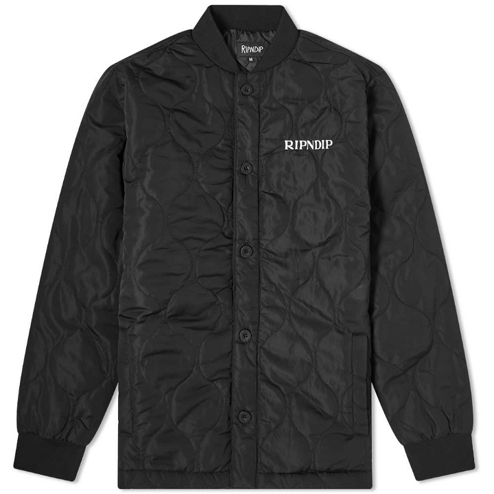 Photo: RIPNDIP Quilted Bomber Jacket With Back Graphic