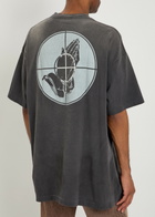 Saint Mxxxxxx Fog Printed Cotton T-shirt - Black - One Size