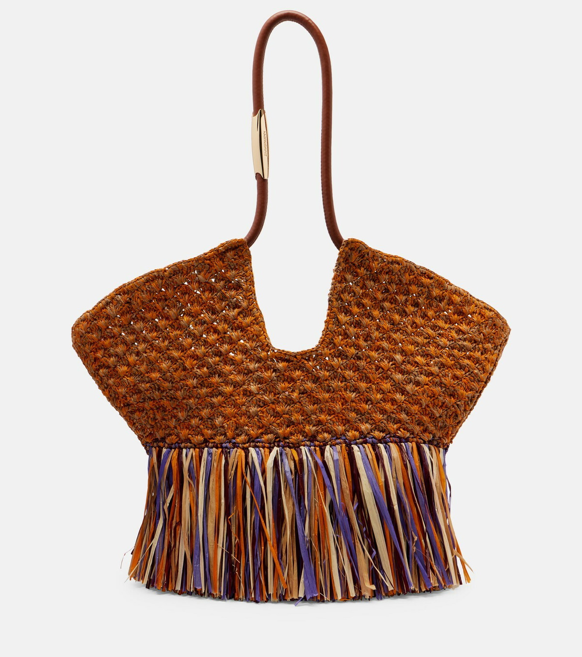 Zimmermann Goldentime Medium raffia tote bag