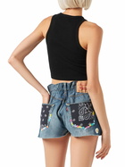 MC2 Saint Barth Cotton Crop Tank Top With St. Barth Embroidery
