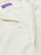 Ralph Lauren Purple label - Archer Camp-Collar Lyocell and Linen-Blend Shirt - Neutrals