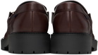 Burberry Burgundy Leather Raft Loafers