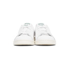 adidas Originals White and Green Stan Smith Sneakers