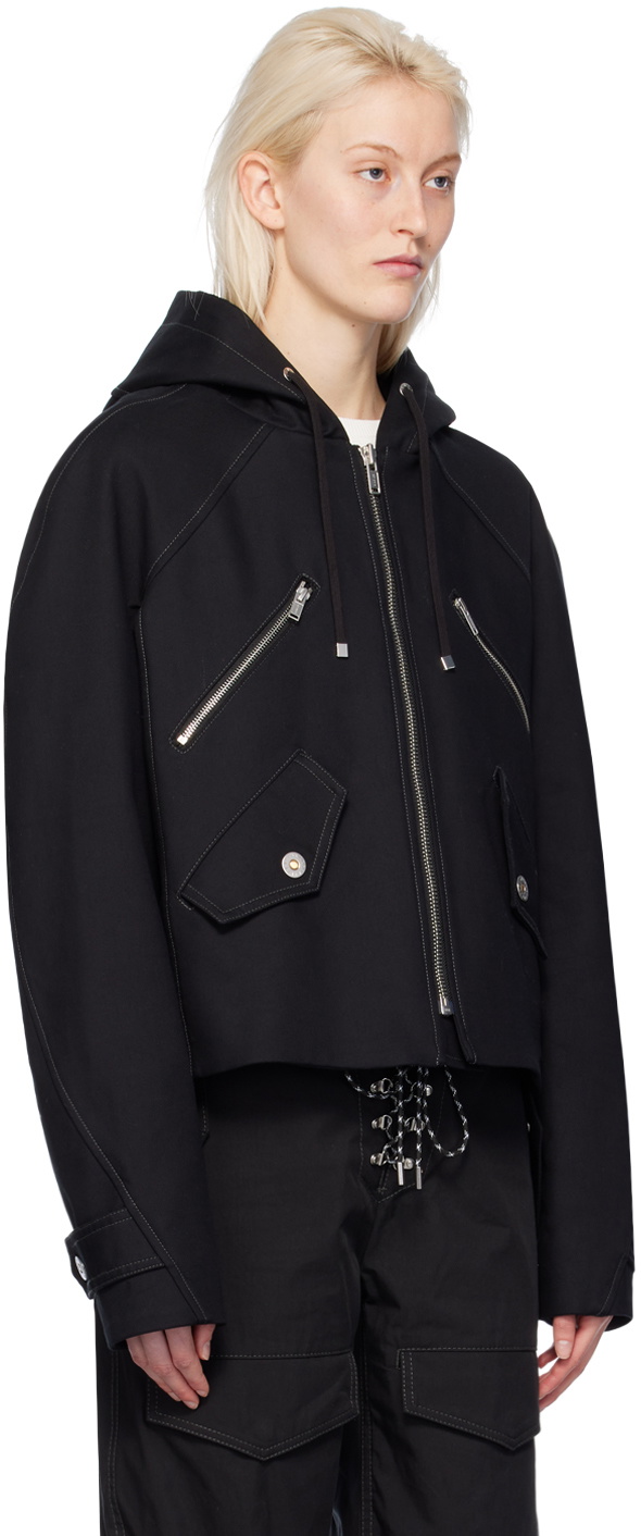 Dion Lee Black Zip-Up Jacket