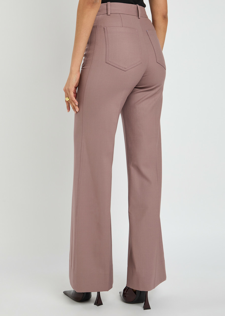 Victoria Beckham Alina Twill Trousers Mauve Victoria Beckham