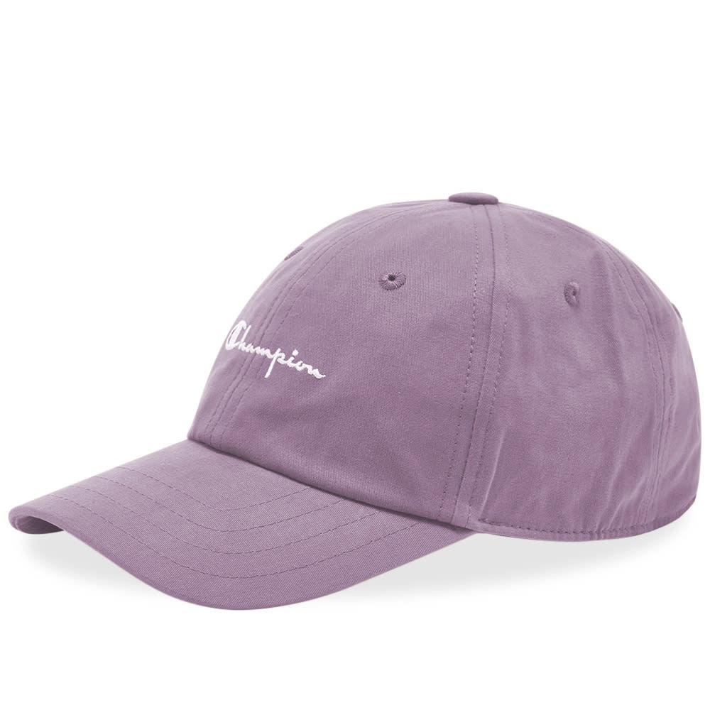 Photo: Champion Reverse Weave Script Logo Cap Purple