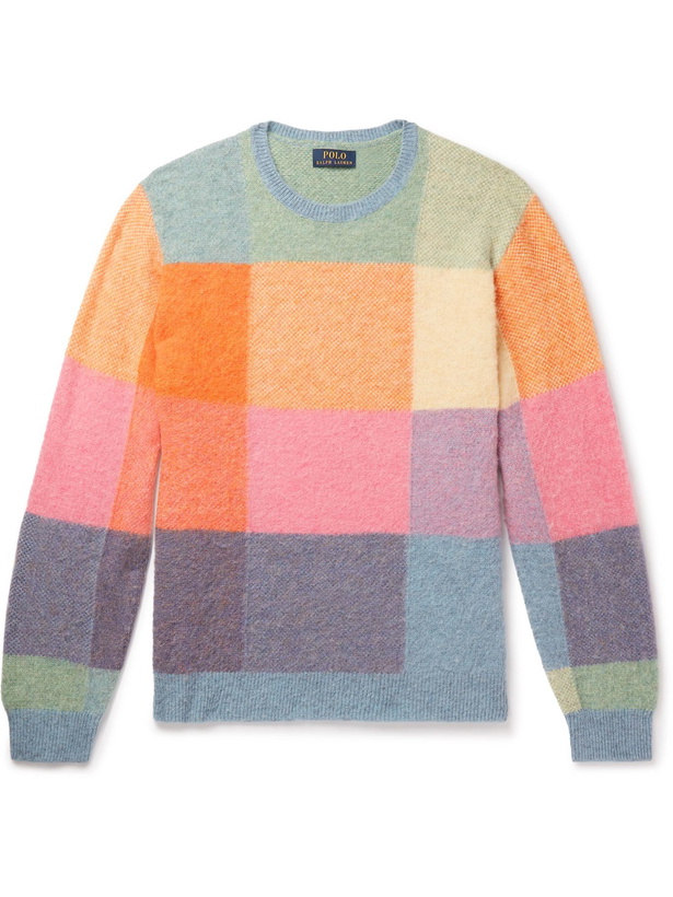 Photo: Polo Ralph Lauren - Checked Brushed-Wool Sweater - Multi