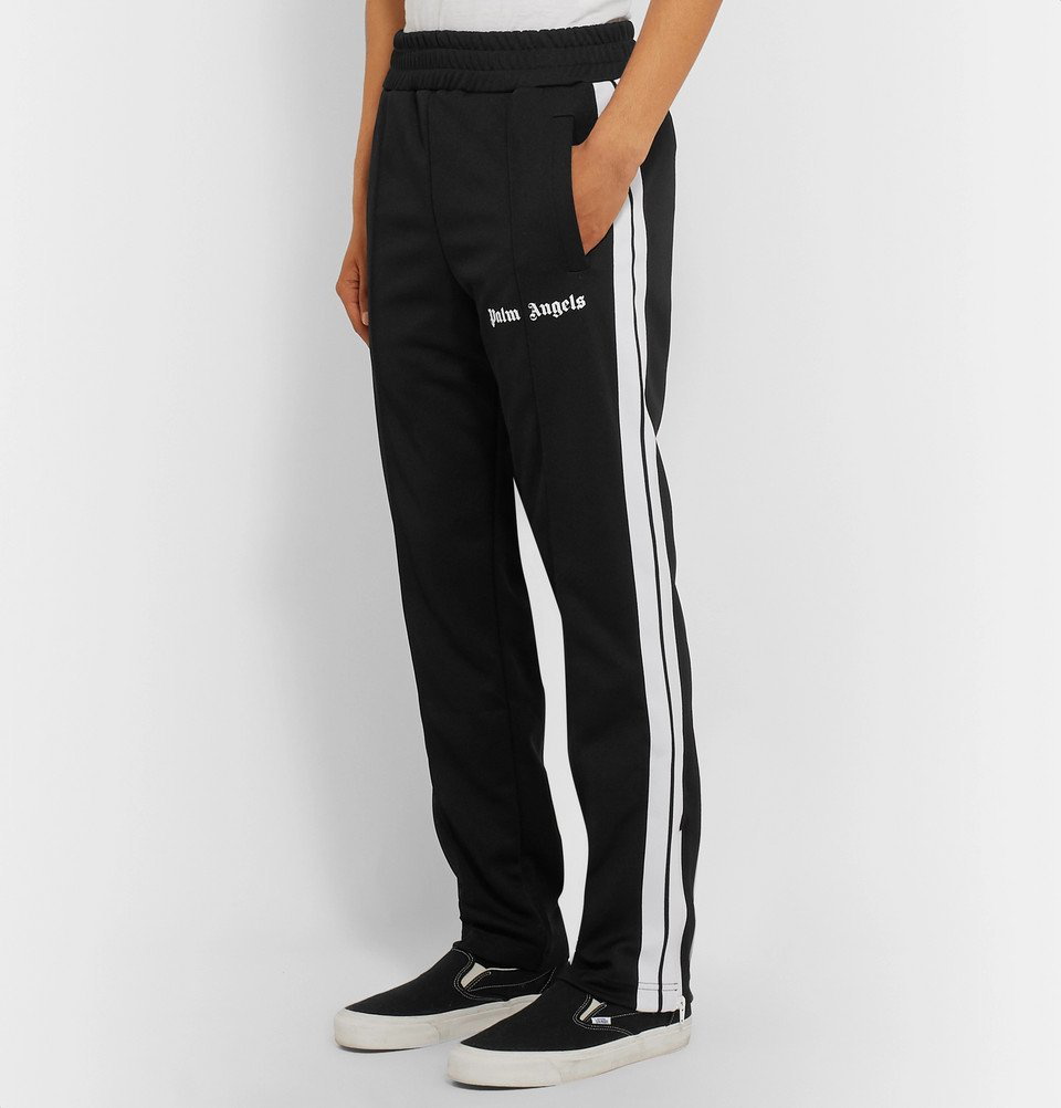 Logo-Print Striped Jersey Track Pants